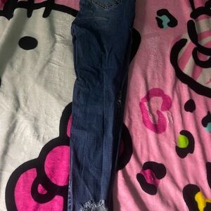 High Rise Blue Denim Jeans